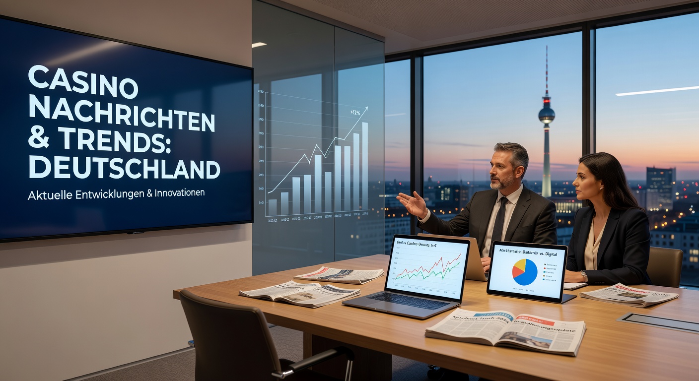 Fassade einer Spielbank in Schleswig-Holstein mit Neonlichtern und Eingangsbereich bei Nacht, symbolisch für die geplante Privatisierung